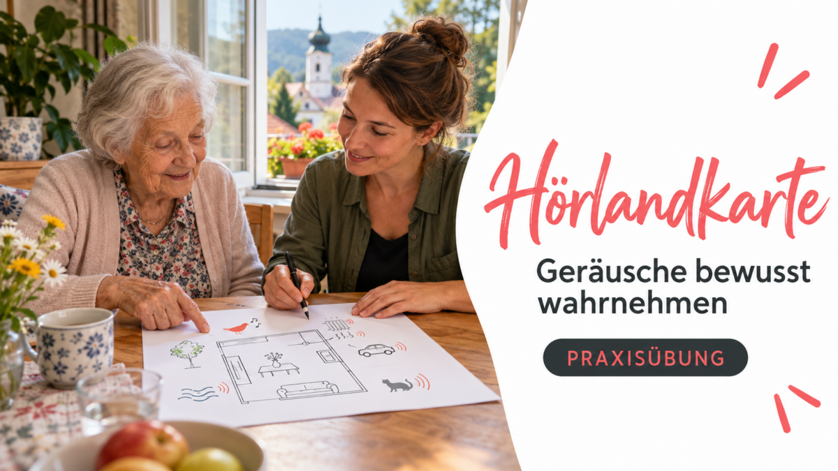 Symbolbild zur Praxisübung: Hörlandkarte: die persönliche Hörumgebung erkunden