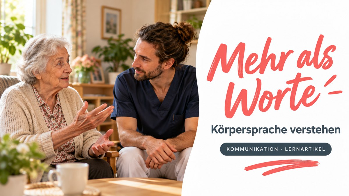 Mehr als Worte – Körpersprache verstehen. Ältere Frau gestikuliert im Gespräch.