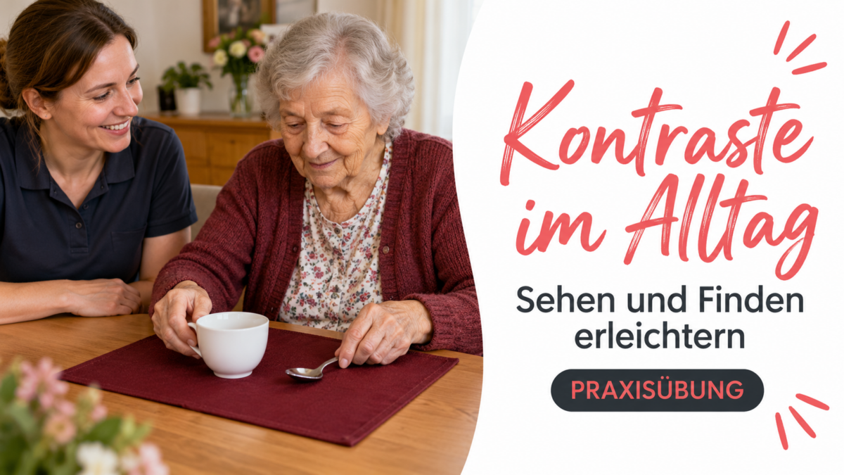 Symbolbild zur Praxisübung: Kontraste im Alltag: den Tisch gemeinsam übersichtlicher gestalten