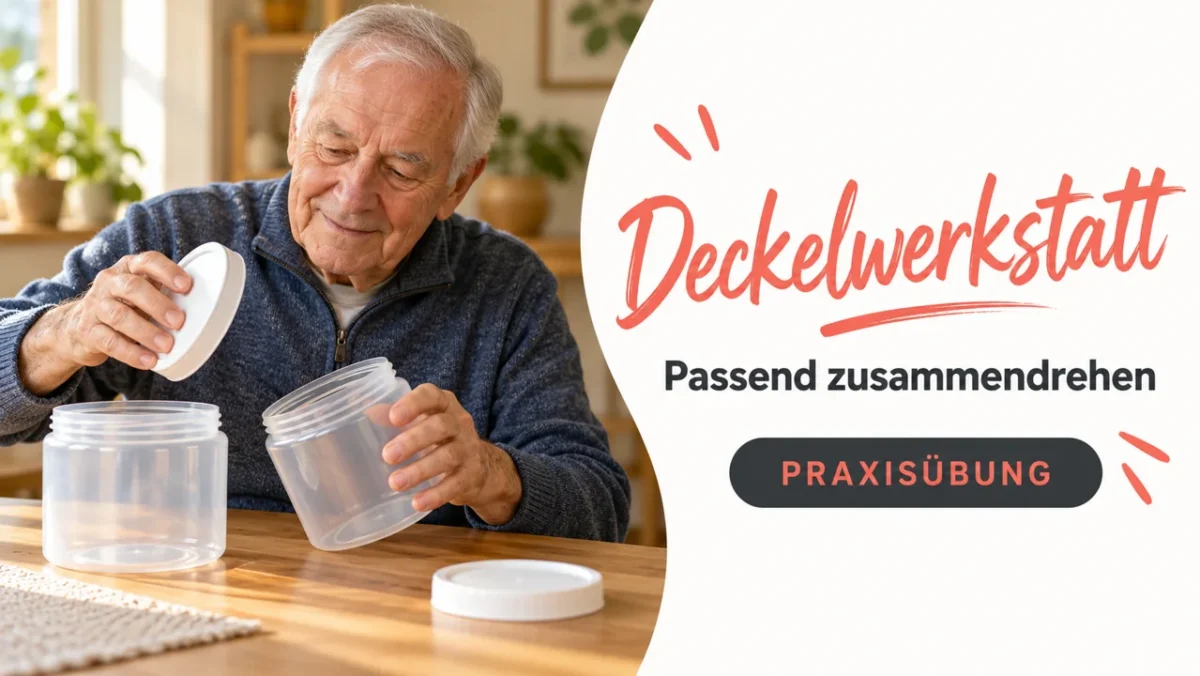 KI-Symbolbild zur Praxisübung: Alltagsgegenstände ausrichten und behutsam drehen.